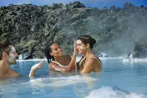 Golden Circle and Blue Lagoon Admission Tickets with Kerid Volcanic Crater